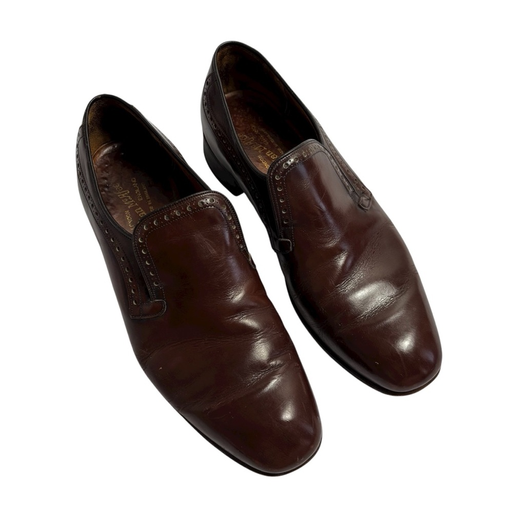 Alan McAfee vintage brown leather loafers